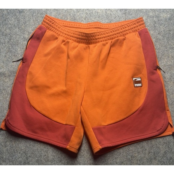 PUMA Men's Dime Shorts Tigerlily -America Beauty Size XL - Picture 2 of 6